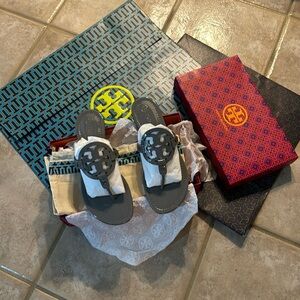 Tory Burch Malta Grey miller Slides